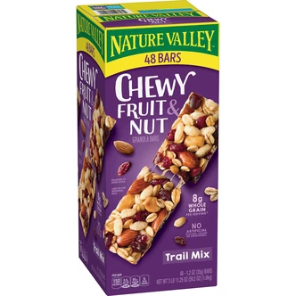 Nature Valley Chewy Trail Mix Fruit and Nut Granola Bars, 1.2 oz, 48 Count