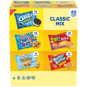 Nabisco Classic Mix Variety Pack, 40 oz, 40 Snack Packs