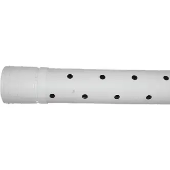 Advanced Drainage Systems, HDPE Drain Sewer Pipe, Perforated, 3 In. x 10 Ft., White