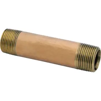 Anderson Metals Brass Nipple, 1/2 in MIP, 2-1/2 in, Red Brass, 900 psi, Each