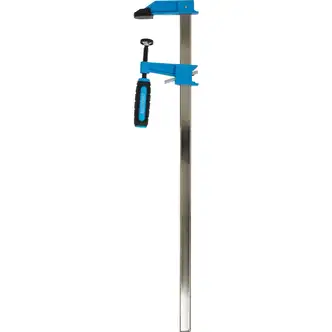 Channellock Bar Clamp, Heavy-Duty, Steel, 24 In, 1000 Lb, 3 In Throat Depth, Blue, Rubberized Handle
