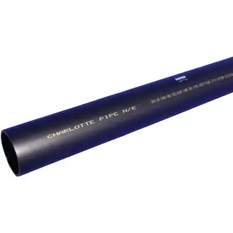 Charlotte Pipe ABS DWV Pipe, Schedule 40, Black, 4" x 10 ft
