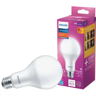 Philips Warm Glow LED A-Line Light Bulb, A21, Soft White, Dimmable, 150W Equivalent, Medium Base