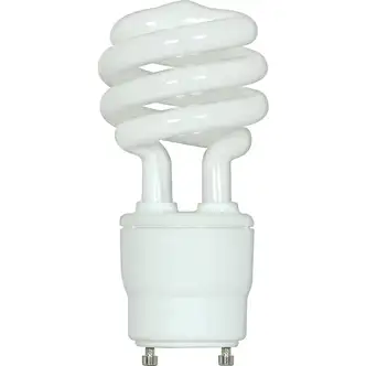 Satco CFL Light Bulb, GU24 Base, T2 Spiral, Warm White, 60W Equivalent, 1000 Lumens, 120V