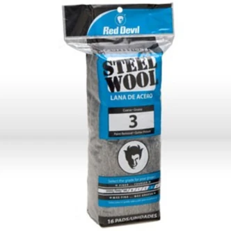 Red Devil Steel Wool, Coarse, #3, 16/PK