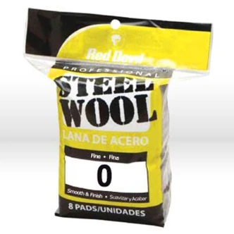 Red Devil Steel Wool, Fine #0, 8/PK