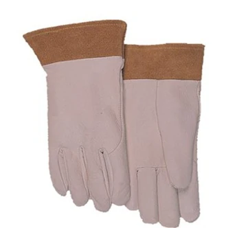 Weldas TIG Gloves, Short Cuff, Kevlar Sewn, Goatskin, 2XL, Pearl Leather
