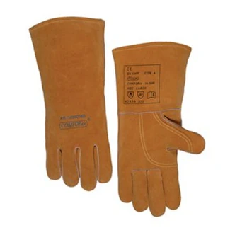 Weldas COMFOflex Welding Gloves, Tan, Kevlar Sewn Leather, Side Split Cowhide, Wing Thumb, Small Pair
