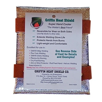 Griffin Heat Shield, Hand Cooler, Double-Sided, Reversible Back Hand Pad, Incombustible, Asbestos-Free