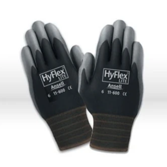 Ansell HyFlex Gloves, Light Duty, Multi-Purpose, Palm Coated, Knit Wrist, Size 10, 144/Pairs