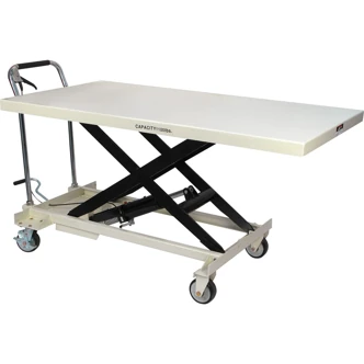 JET Scissor Lift Table, Jumbo Table, Quick-Lift Pump, 1,100 Lb Capacity, Steel Frame