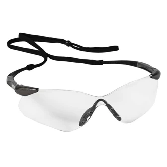 KleenGuard Nemesis VL Frameless Safety Glasses, Gunmetal Frame, Clear Hardcoated Lens, 12/Box