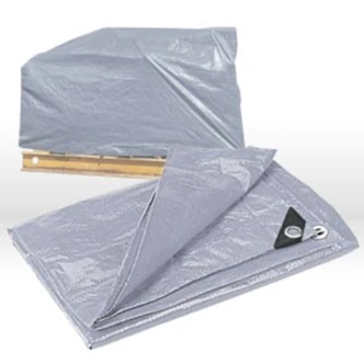 Kotap Super Duty Tarp, Plastic Corner Sleeve, 10 ft x 12 ft, Silver, 10 Mil, 14 x 14 Weave