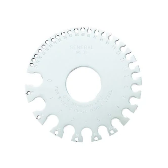 General Tools Sheet Metal Gauge, U.S. Standard, Round, Hardened Steel