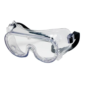 MCR Safety 22 Series Safety Goggles, Clear Lens, Duramass Hard Coat, Indirect Vented, PVC Frame, Rubber Strap
