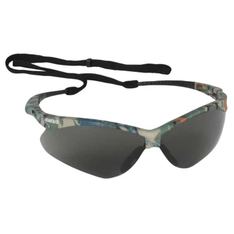 KleenGuard Nemesis V30 Safety Glasses, Camo Frame, Smoke Anti-Fog Lens, 12/Box