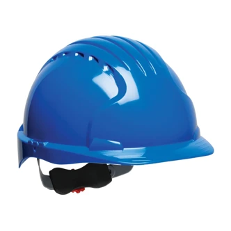 PIP Evolution Deluxe 6151 Hard Hat, Blue, Non-Vented, 6-Point Polyester Suspension, Wheel Ratchet, 10/CS
