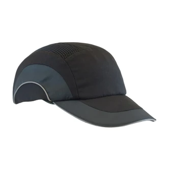 PIP Hardcap A1+ Bump Cap, Black/Black, Low-Profile Baseball Style, Standard 2.75 in Brim, Slide-Lock Adjustment, 20/CT