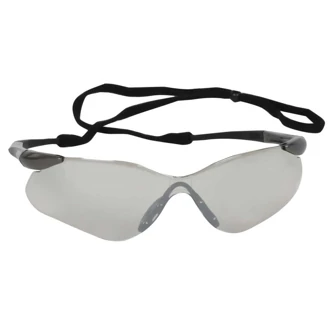 KleenGuard Nemesis VL Frameless Safety Glasses, Black Frame, Clear Mirror Lens, 12/Box