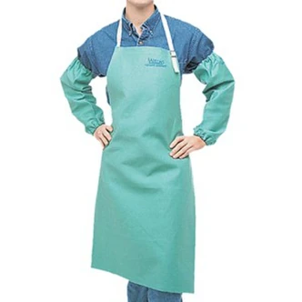 Weldas Flame Resistant Apron, Green, 36 in, Cotton