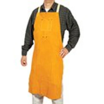 Weldas Leather Bib, 20", Detachable Bib, Golden Leather, Split Cowhide, Kevlar Sewn