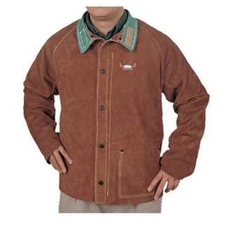 Weldas STEERSOtuff Premium Leather Jacket, Medium, Lava Brown, Side Split Cowhide, FR Lined Collar, 30" Sleeves