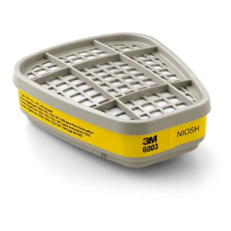 3M Respirator Chemical Cartridges, Organic Vapor/Acid Gas, Yellow, 2/PK, 30/CT
