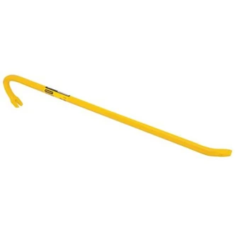 Stanley Pry Bar, Slotted Claw Wrecking Bar, 30 in, High-Visibility, Powder-Coated, 6/CT