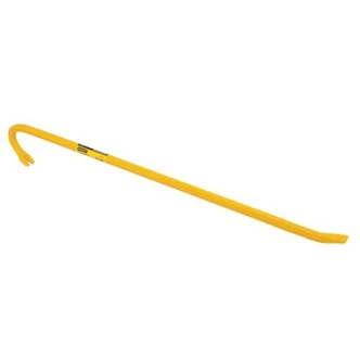 Stanley Pry Bar, Slotted Claw Wrecking Bar, Heavy Demolition, High-Visibility, Powder-Coated, 6/CT