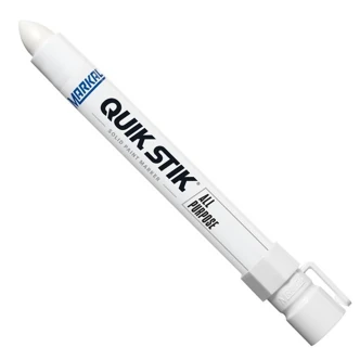 Markal Quik Stik Solid Paint Marker, White, 12/CT