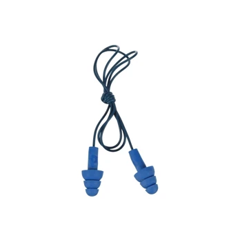 3M E-A-R UltraFit Earplugs, Reusable, Corded, Metal Detectable, Blue, 25 dB, 400/CT