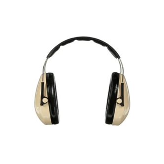 3M Peltor Optime H6A/V Earmuffs, Over-The-Head, 21 dB NRR, Beige, Black, ABS, 10/CT