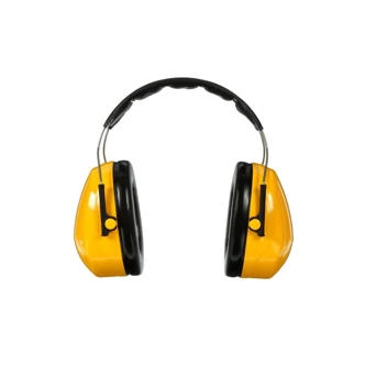 3M Peltor Optime Earmuffs, Over-the-Head, 25 dB NRR, Yellow, Black, ABS, 10/CT