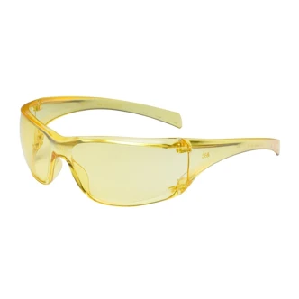 3M Virtua AP Safety Glasses, Amber, Anti-Scratch, Frameless, Polycarbonate Lenses, 20/Case