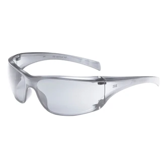 3M Virtua AP Safety Glasses, Mirror Lens, Anti-Scratch, Frameless, Light Gray/Clear, 20/CT