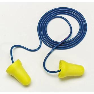3M E-A-R E-Z-Fit Earplugs, Disposable, Corded, Small, Yellow, Foam, 28 dB NRR, 2000 Pair/Case