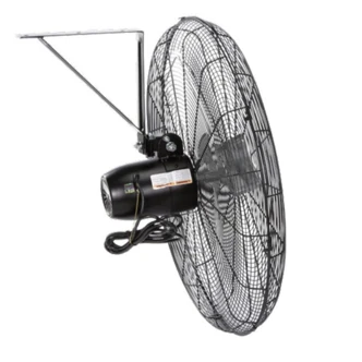 Airmaster Wall-Ceiling Mount Fan, Non-Oscillating, 30", 2 Speed, 1/4 HP, 120V, Aluminum Blades