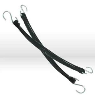Kotap Tarp Straps, EPDM Rubber, Hooks Assembled, 41 in, Black, 50/CS