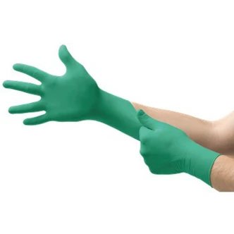 Ansell Touch N Tuf Gloves, Powder-Free, Rolled Cuff, 9-1/2 in, 5 Mil, Teal, Large, 10/Boxes, 100/Box