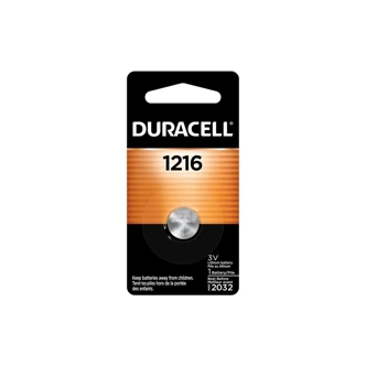 Duracell DL1216, (DL1216BPK04) Coin Battery, 3 V Lithium, 30 mAh, 36/CT