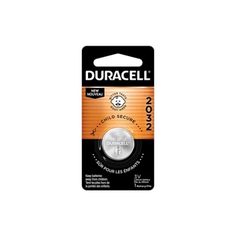 Duracell 2032 3V Lithium Coin Battery, Bitterant, Child-Secure Packaging, 1/PK