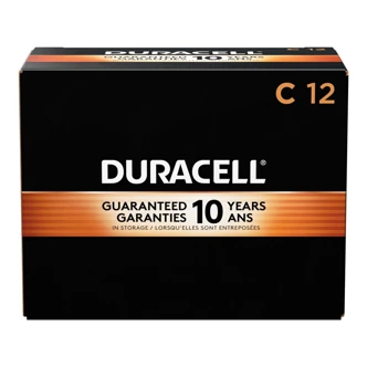 Duracell Coppertop C Alkaline Batteries, 1.5 V, 12/PK