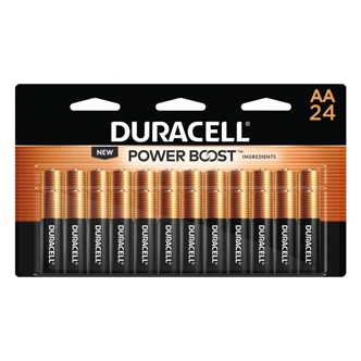 Duracell MN1500, (MN1500) AA Alkaline Batteries, Coppertop, 1.5 V, 24/PK