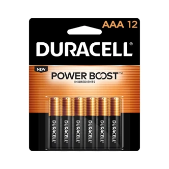 Duracell Coppertop AAA Alkaline Batteries, 1.5 V, 12/PK
