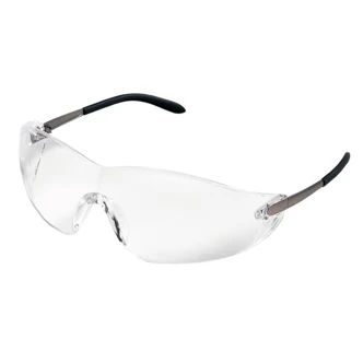 MCR Safety S21 Series Safety Glasses, Clear Lens, Duramass Hard Coat, Chrome Metal Temples