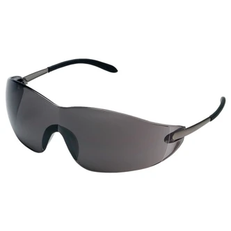 MCR Safety S21 Series Safety Glasses, Gray Lens, Duramass Hard Coat, Chrome Metal Temples, 12/CT