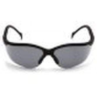 Pyramex Venture II Safety Glasses, Gray Lens, Black Nylon 6.6 Frame, Scratch Resistant, Adjustable Temples, 12/CT