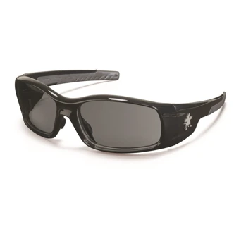 MCR Safety Swagger SR1 Safety Glasses, Gray Lens, Black Frame, Duramass Hard Coat, 12/CT