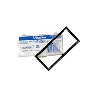 Dynaflux Glass Magnifying Lens, Welding, 2" x 4-1/4", 1.0, 6/CT