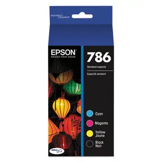 Epson 786 (T786120-BCS) Ink Cartridge, DURABrite Ultra, 900 Black/800 C/M/Y, for WorkForce Pro WF-5620/5690/5110/5190, 4/PK